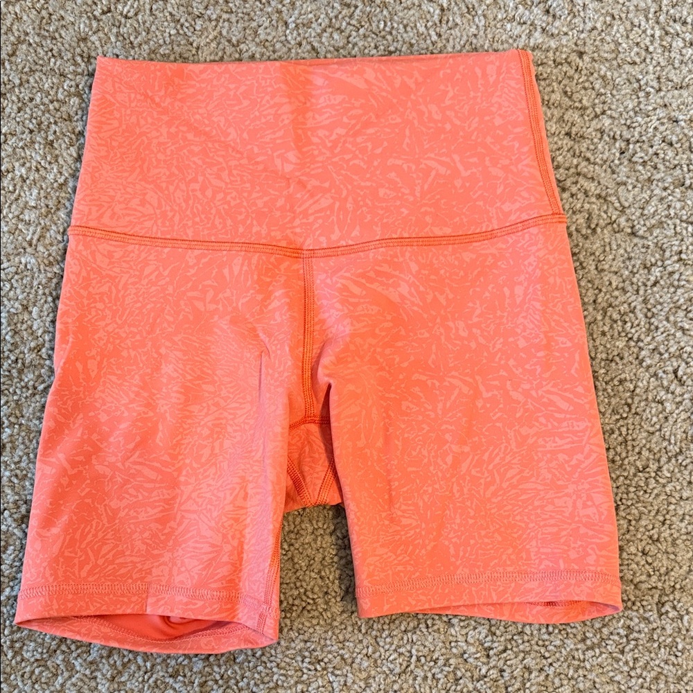 Lululemon Athletica Vibrant Orange Bike Shorts